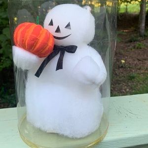Vintage Ghost with Pumpkin Halloween Tree Topper or Decor